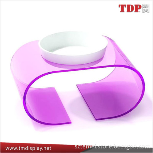 colorful plexiglass lucite acrylic pet bowl stand